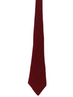 1940's Mens Dark Red Rayon Crepe Wide Swing Necktie