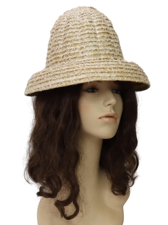 1960's Womens Accessories - Beehive Straw Hat