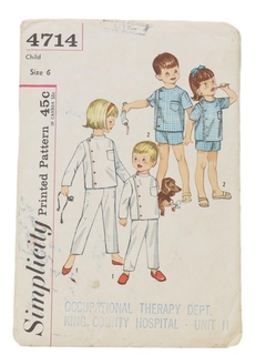 1960's Unisex/Childs Pattern