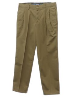 1980's Mens Duxback Preppy Pleated Khaki Pants