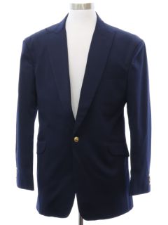1990's Mens Mod Wool Gabardine Blazer Sport Coat Jacket