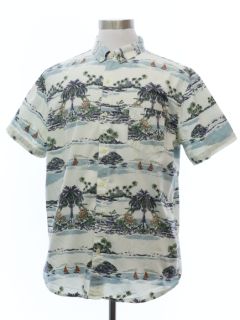 1990's Mens Molokai Surf Co Cotton Hawaiian Shirt