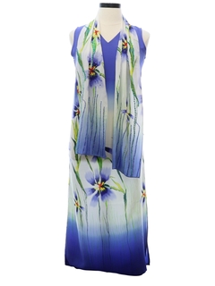 1990's Womens Diane Gilman Silk Maxi Dress