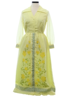 1960's Womens Alfred Shaheen Designer Cocktail Dress