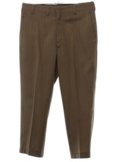 1960's Mens Mod Flat Front Slacks Pants