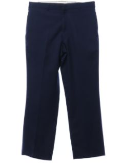 1980's Mens Dark Blue Military Slacks Pants