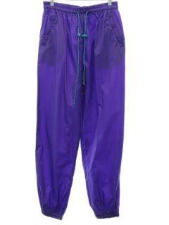 1980's Womens Nylon Track Pants