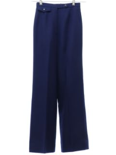 1970's Womens Dark Blue Flared Pants