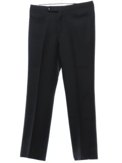 1970's Mens Black Mod Leisure Pants