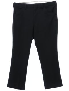 1970's Mens Black Leisure Style Disco Pants