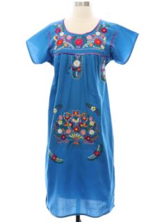 1970's Womens Huipil Style Dress