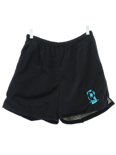 1990's Mens DYO Sports Club Black Nylon Shorts