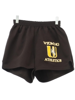 1980's Unisex Ladies or Boys Wyoming Athletic Shorts