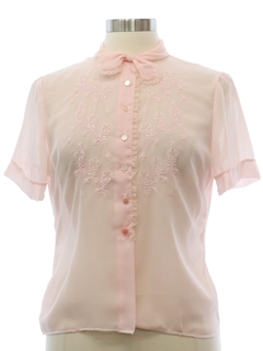 1950's Womens Fab Fifties Embroidered Shirt