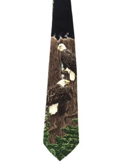 1990's Mens Collectible Endangered Species Silk Necktie