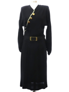 1940's Womens Fab Forties Rayon Dress