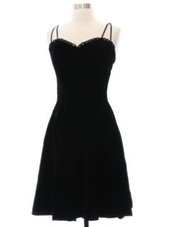 1950's Womens Jonny Herbert Designer Little Black Cocktail Dress