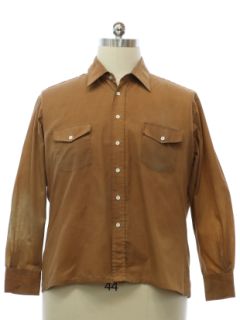 1970's Mens Grunge Western Style Sport Shirt