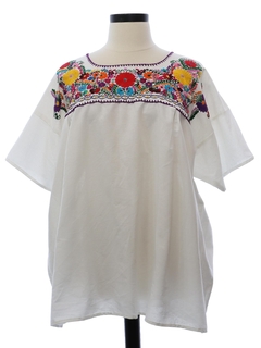 1970's Womens Huipil Style Shirt