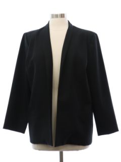 1980's Womens Black Shirt Jacket