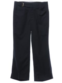 1960's Mens Black Flared Mod Leisure Pants