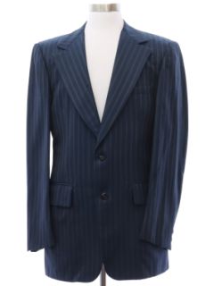 1960's Mens Pinstriped Blazer Style Sportcoat Jacket