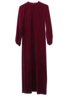 1970's Womens or Girls Velvet Maxi Dress