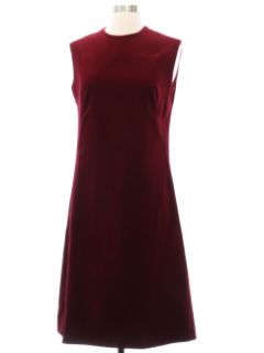 1960's Womens Velvet Dress