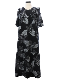 1970's Womens Hookano Hawaiian Muu Muu Dress