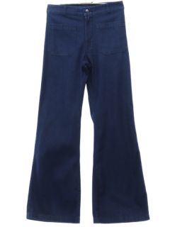 1970's Unisex Seafarer Navy Issue Bellbottom Jeans Pants