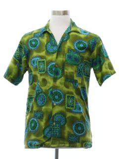 1960's Mens Go Barefoot Mod Hawaiian Shirt