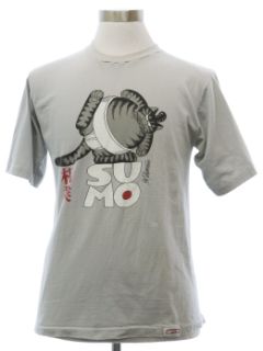 1980's Mens Grunge SUMO CAT Crazy Shirt Single Stitch Animal T-shirt
