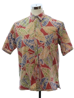 1990's Mens Reverse Print Hawaiian Shirt