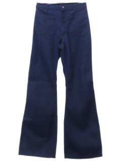 1970's Unisex Seafarer Navy Issue Bellbottom Jeans Pants