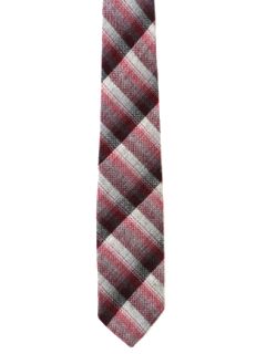 1980's Mens Wembley Plaid Wool Blend Necktie