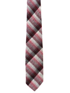 1980's Mens Wembley Plaid Wool Blend Necktie