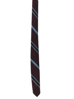 1960's Mens Slimjim Super Skinny Diagonal Striped Necktie