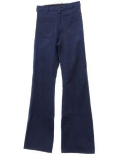 1970's Unisex Navdungaree Navy Issue Bellbottom Jeans Pants