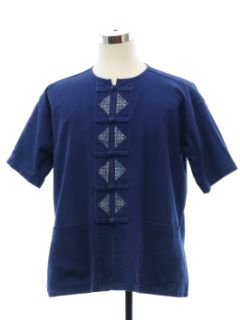 1980's Mens Denim Hippie Shirt