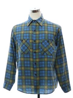 1970's Mens Grunge Flannel Shirt