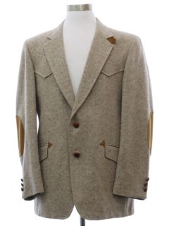 1980's Mens Miller Stockman Wool Western Blazer Sport Coat Jacket