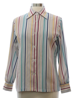 1970's Womens Print Disco Shirt