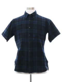1980's Mens Grunge Wool Flannel Shirt