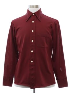 1970's Mens Solid Disco Shirt