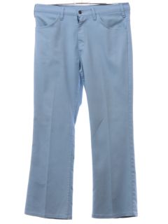 1970's Mens Levis Flared Hopsack Jeans-cut Pants