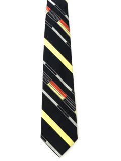 1970's Mens Johnny Carson Designer Wide Diagonal Disco Necktie