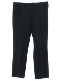 1970's Mens Black Leisure Pants