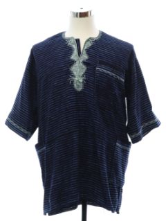 1970's Mens Dashiki Inspired Tunic Shirt
