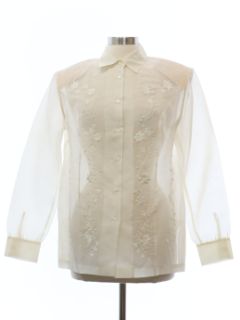 1980's Womens Sheer Cocktail Shirt