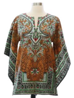 1970's Womens Dashiki Style Shirt